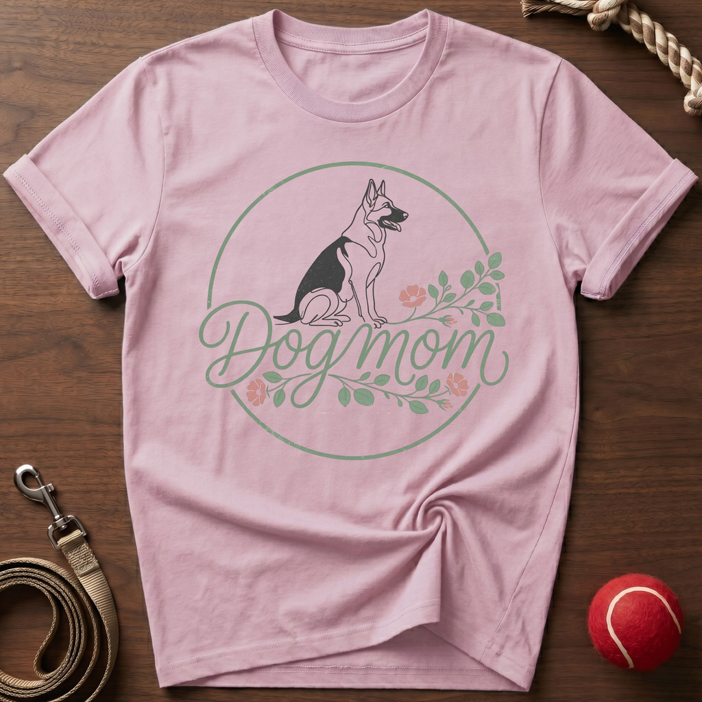 GSD Mom & Flowers T-Shirt