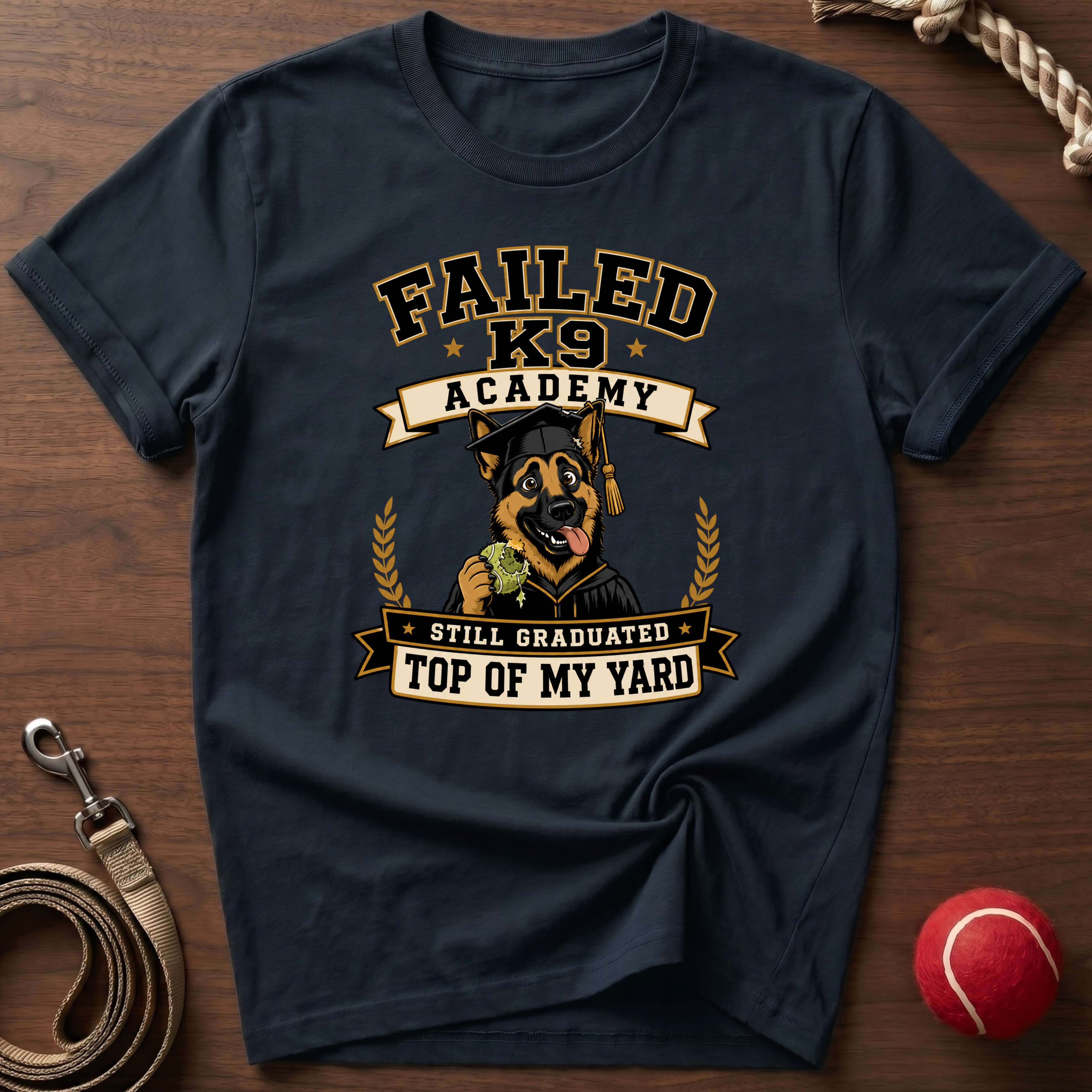 Failed K9 Academy, Still Graduated Top of My Yard T-Shirt