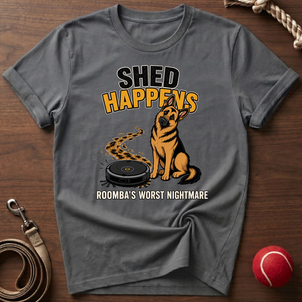 Shed Happens: Roomba's Nightmare T-Shirt