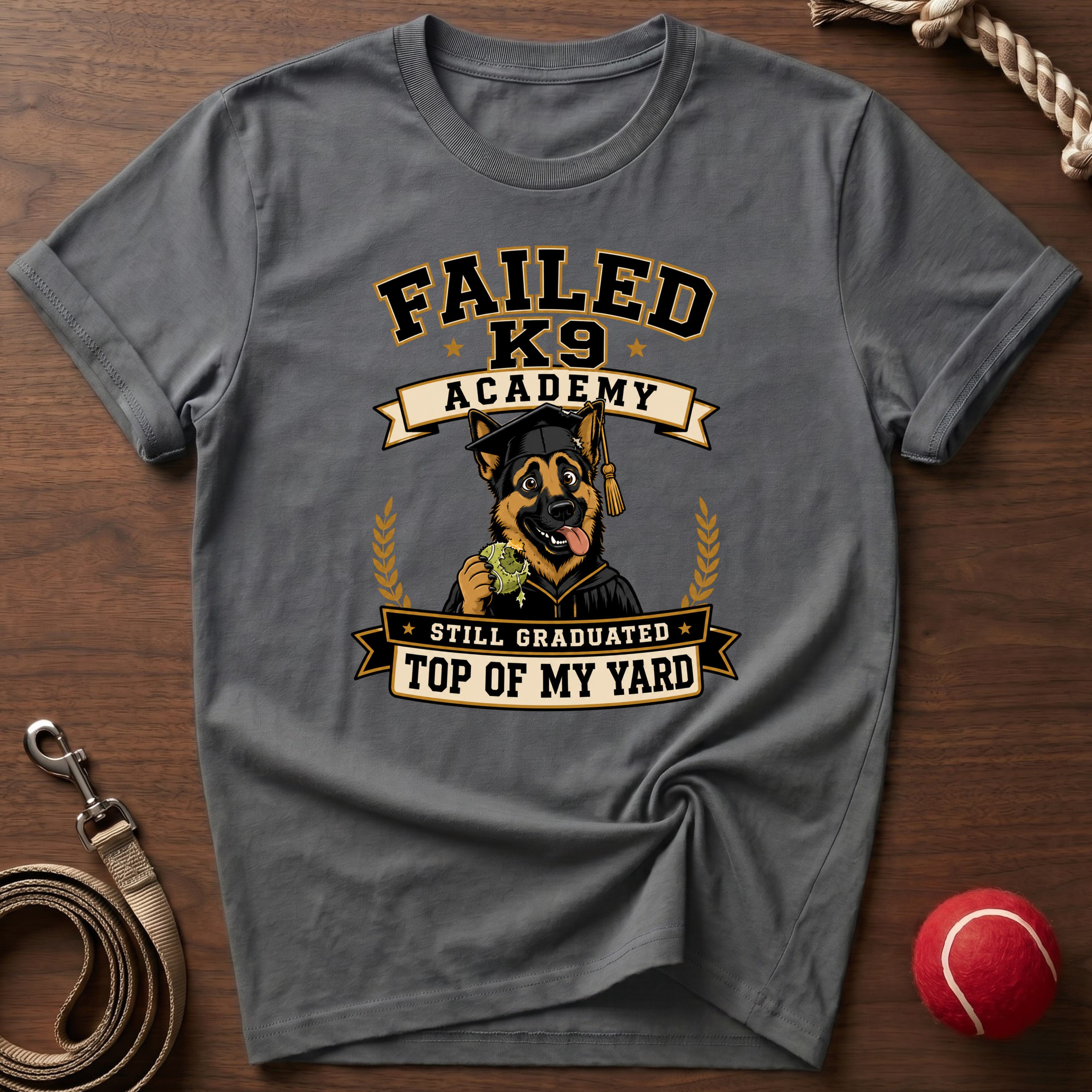 Failed K9 Academy, Still Graduated Top of My Yard T-Shirt