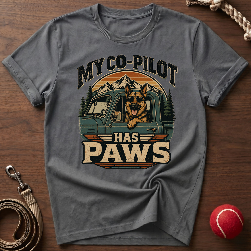 My Co-Pilot Has Paws T-Shirt