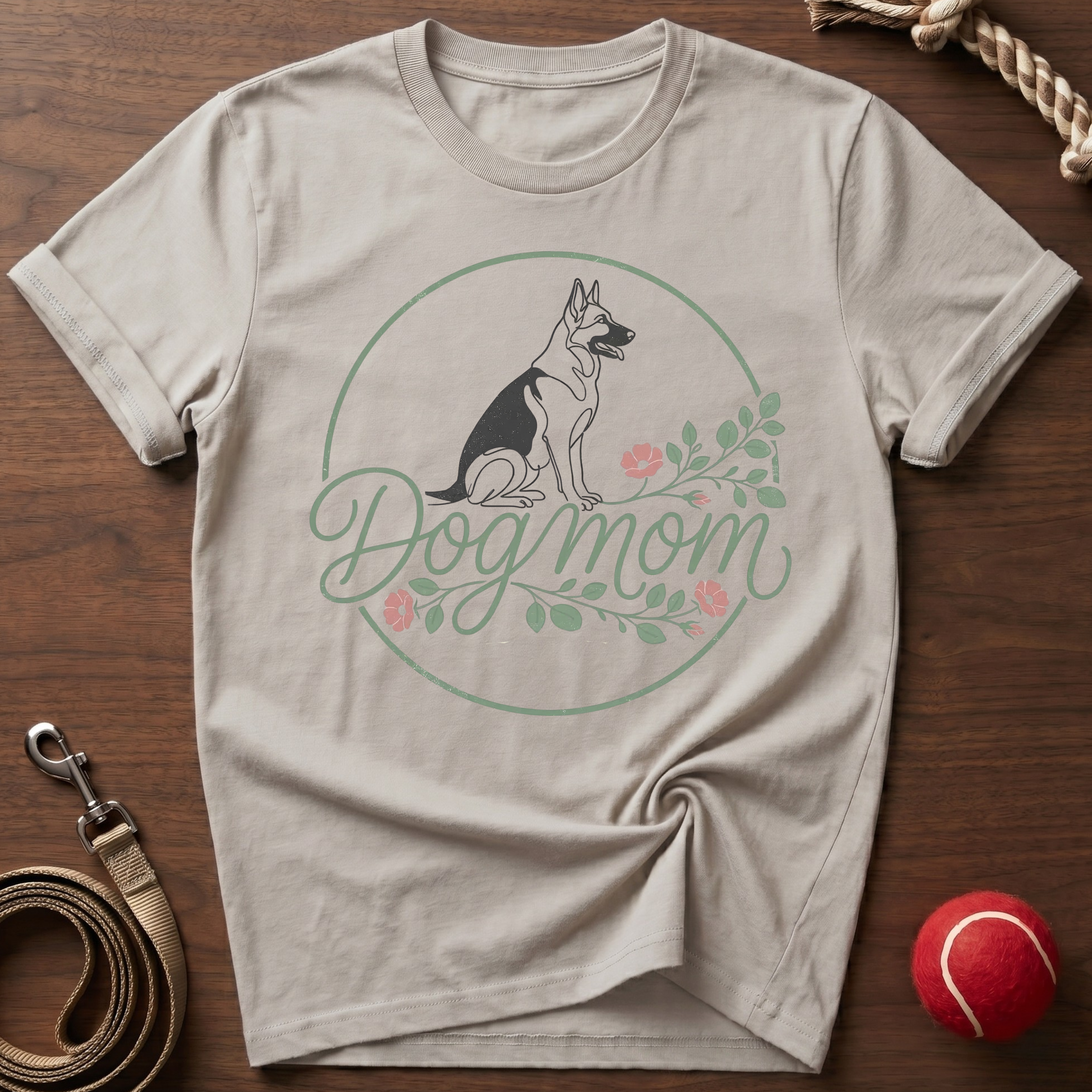 GSD Mom & Flowers T-Shirt