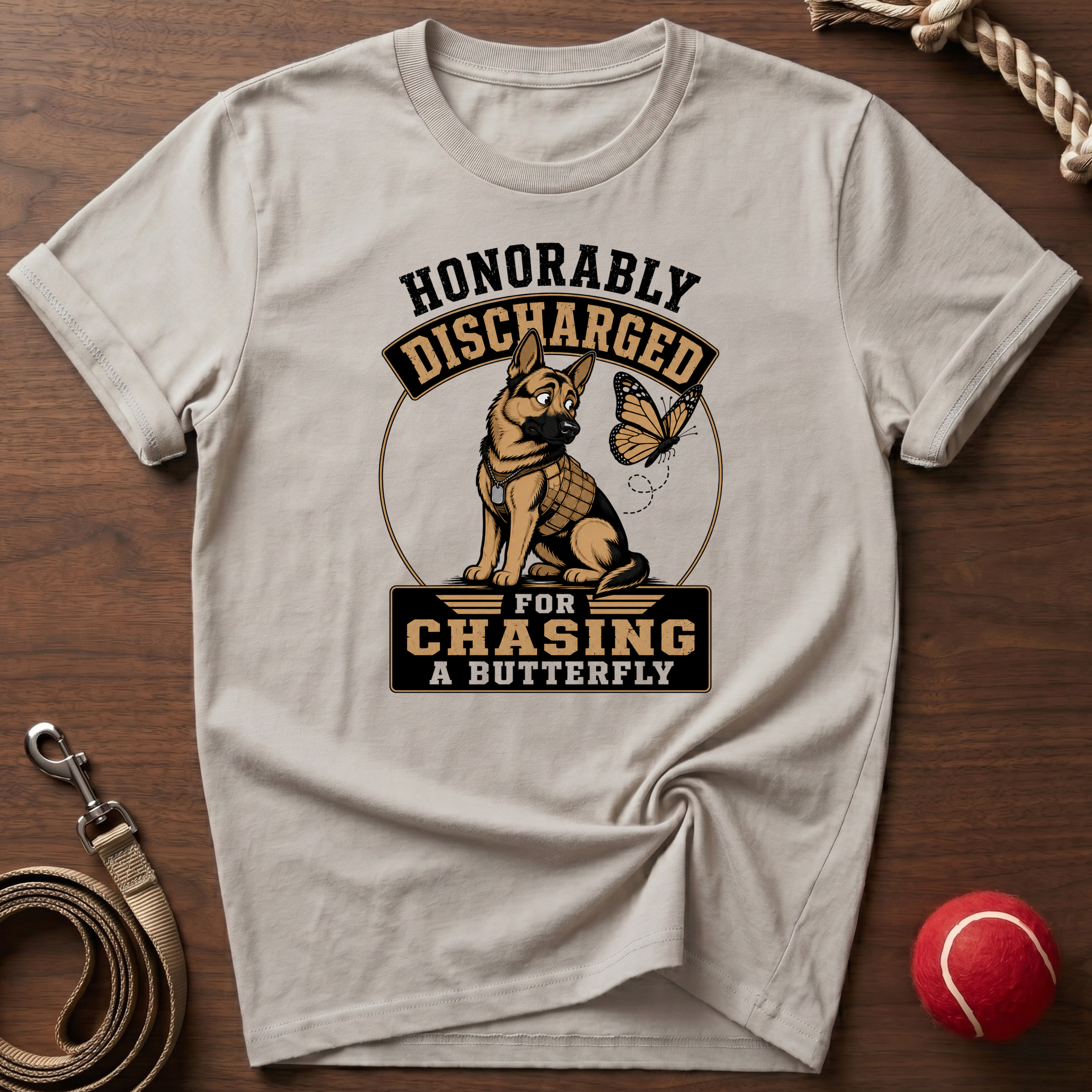 Honorably Discharged For Chasing A Butterfly T-Shirt