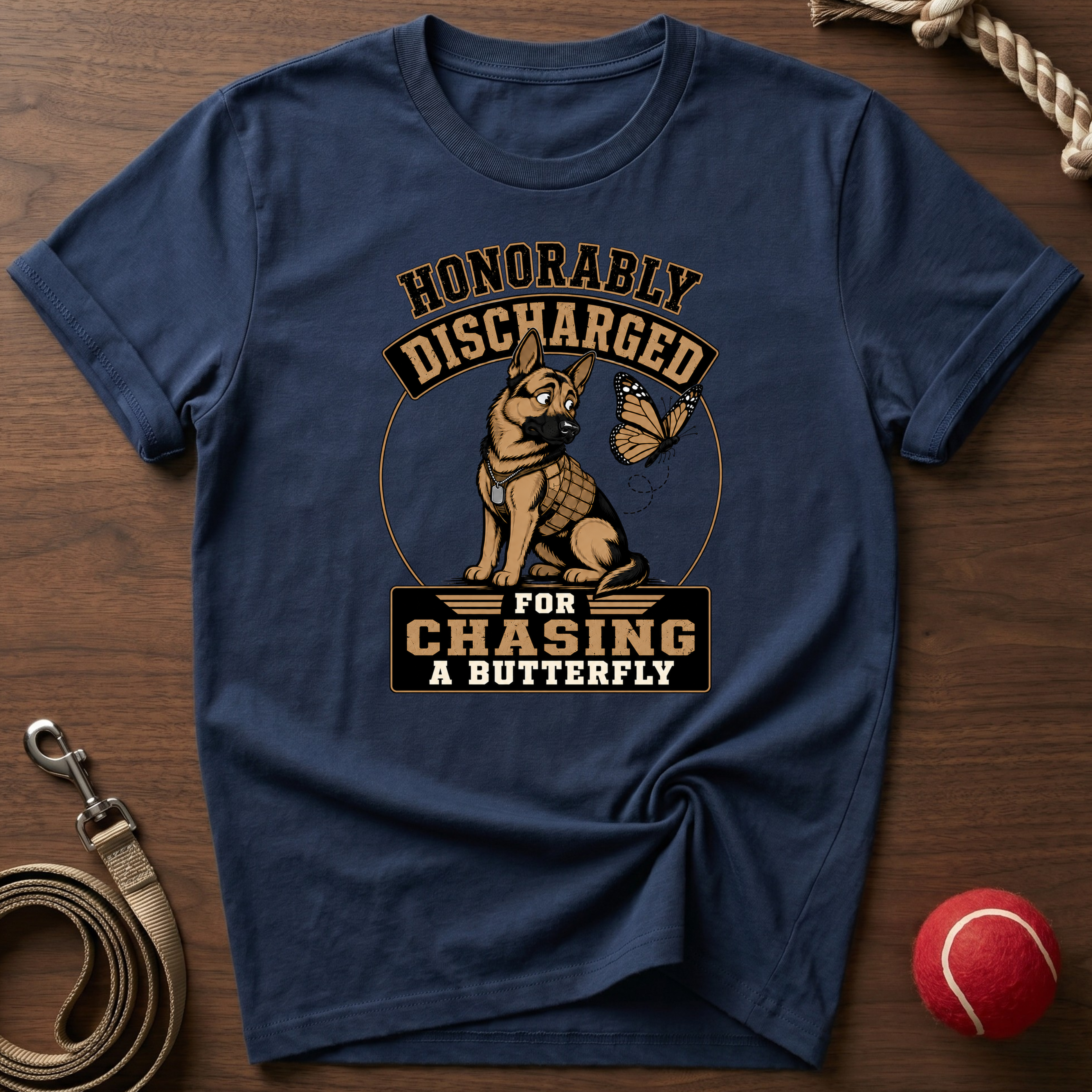 Honorably Discharged For Chasing A Butterfly T-Shirt