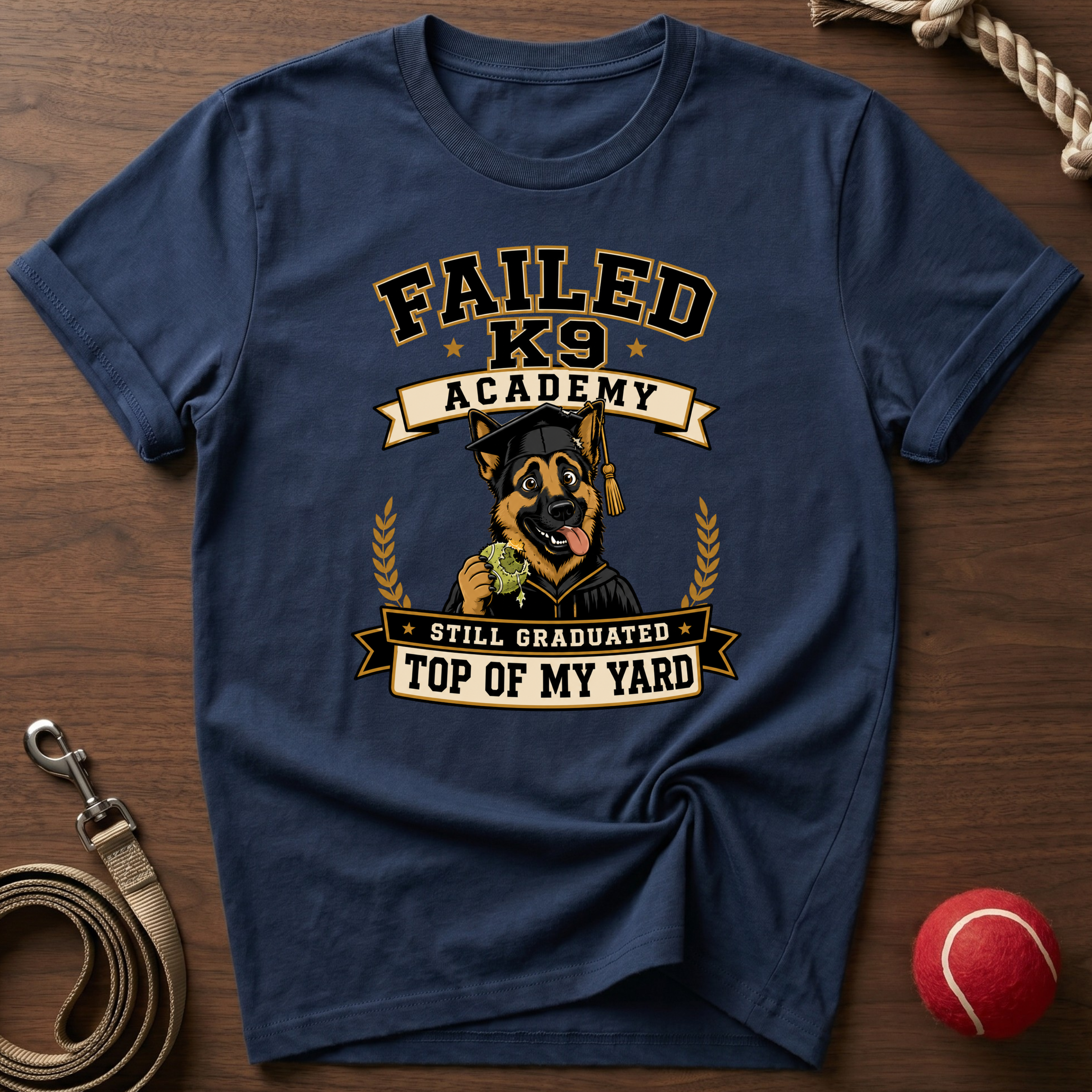 Failed K9 Academy, Still Graduated Top of My Yard T-Shirt