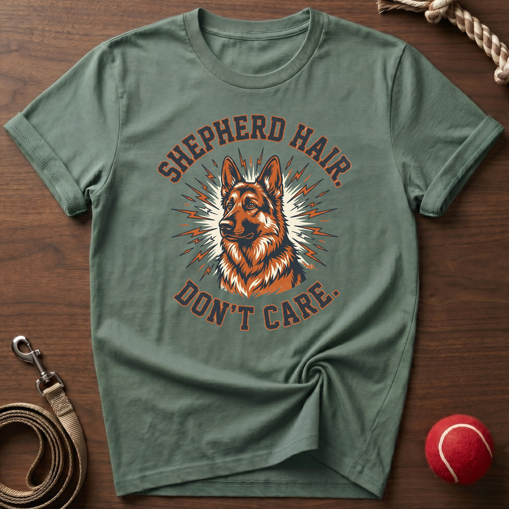 Shepherd Hair. Don't Care. T-Shirt
