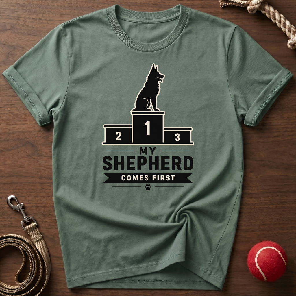 My Shepherd Comes First T-Shirt