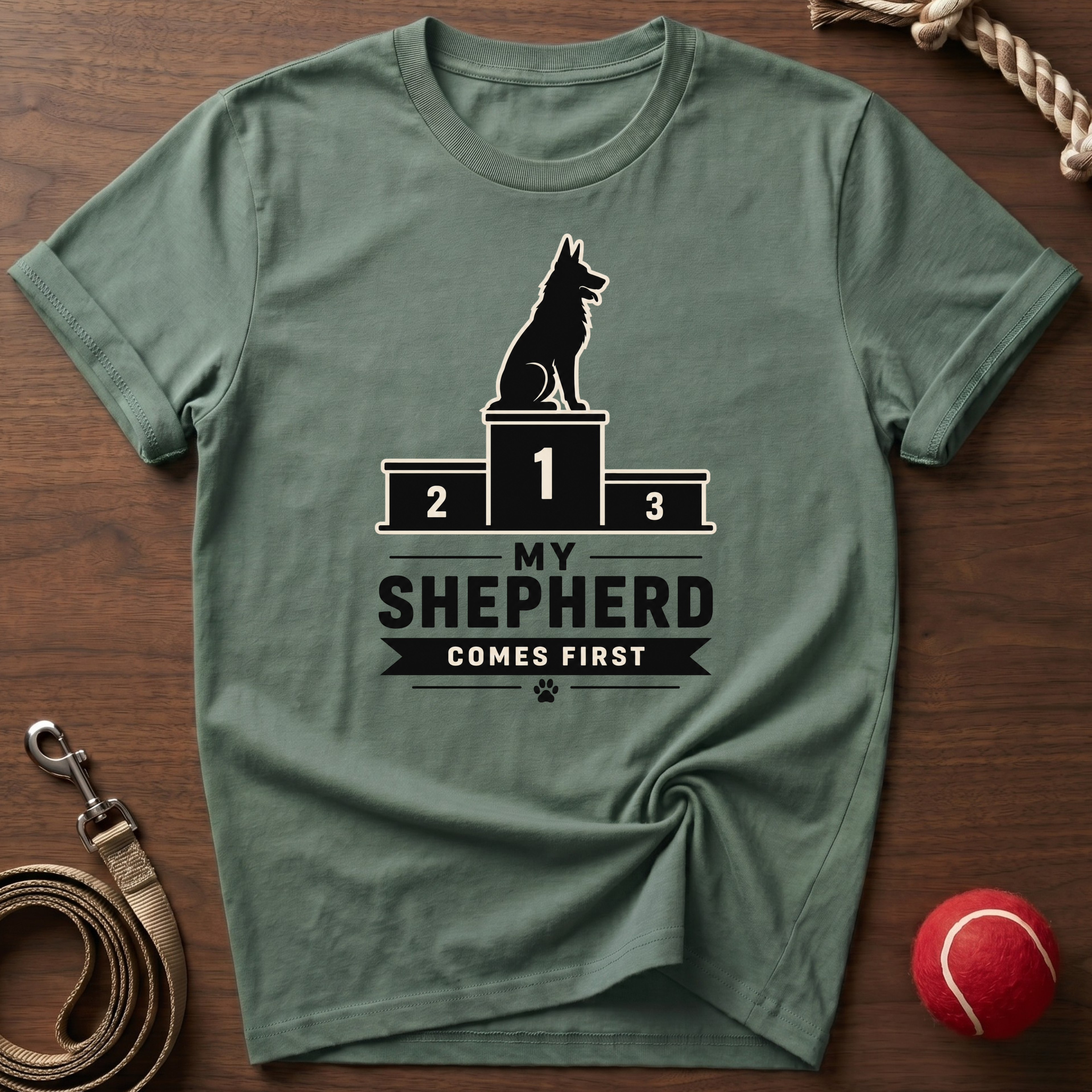My Shepherd Comes First T-Shirt