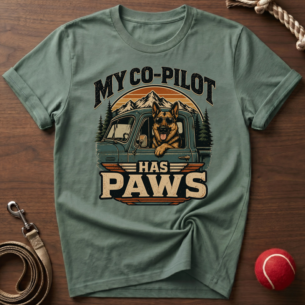 My Co-Pilot Has Paws T-Shirt