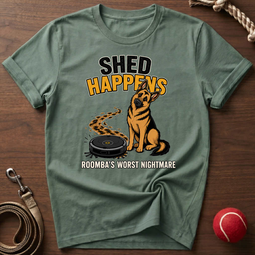 Shed Happens: Roomba's Nightmare T-Shirt