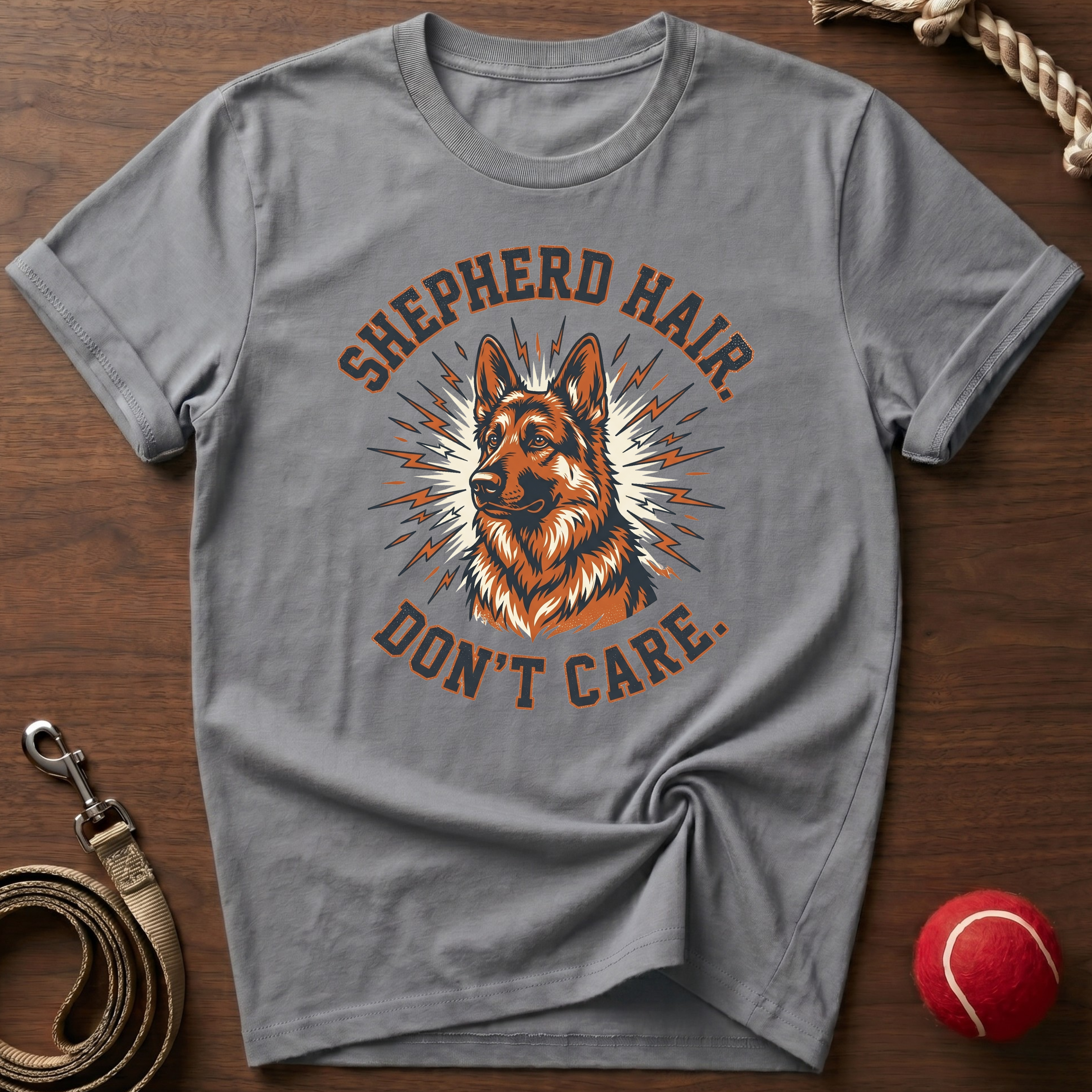 Shepherd Hair. Don't Care. T-Shirt