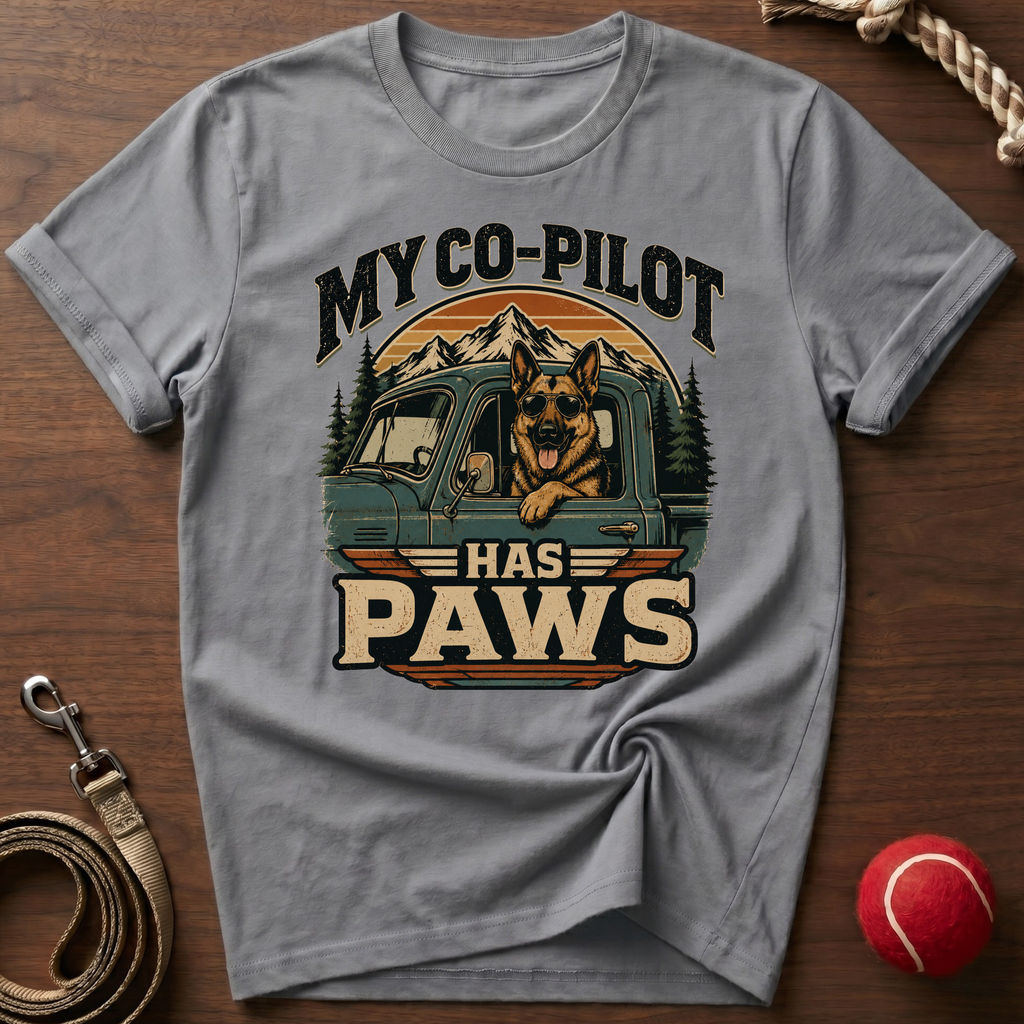 My Co-Pilot Has Paws T-Shirt
