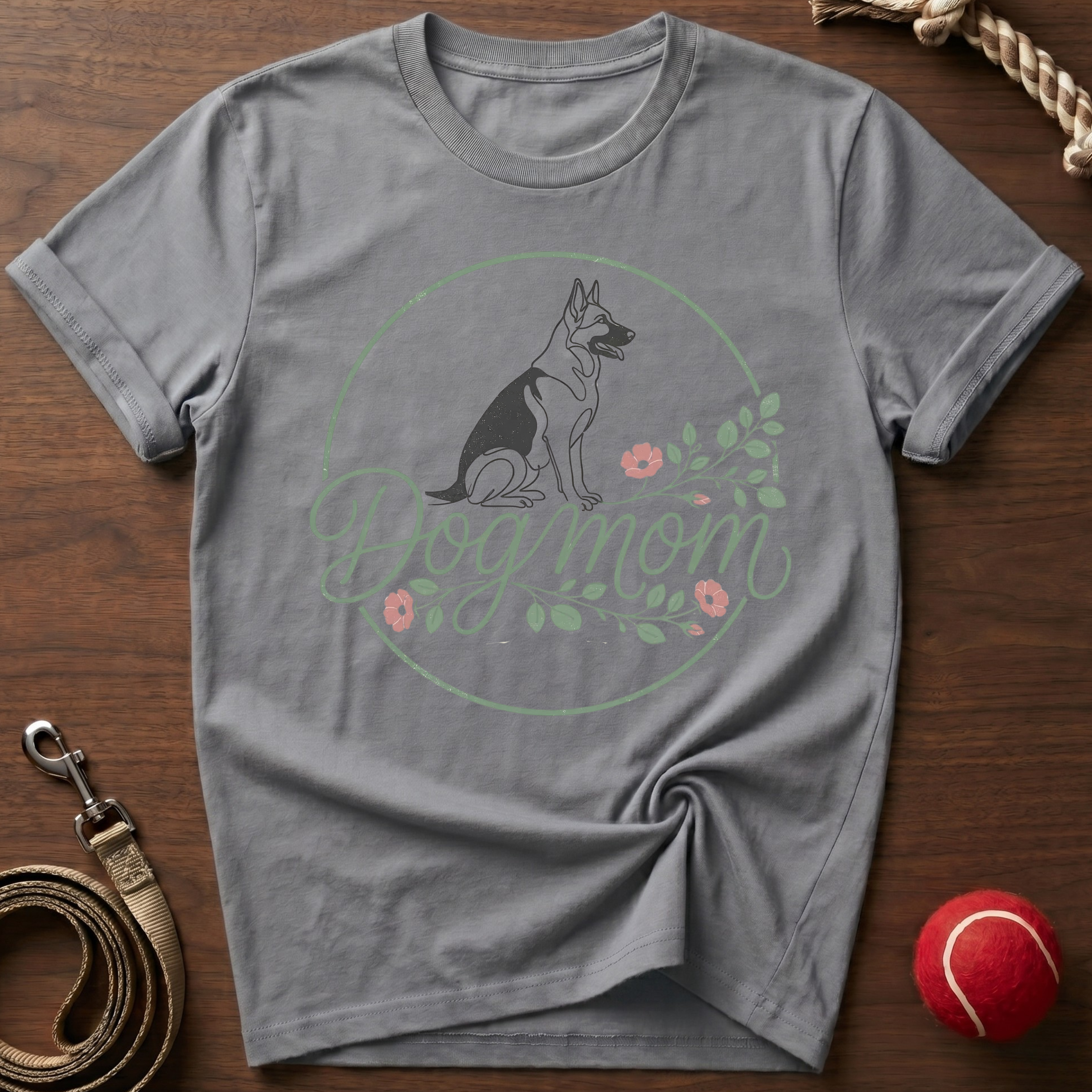 GSD Mom & Flowers T-Shirt