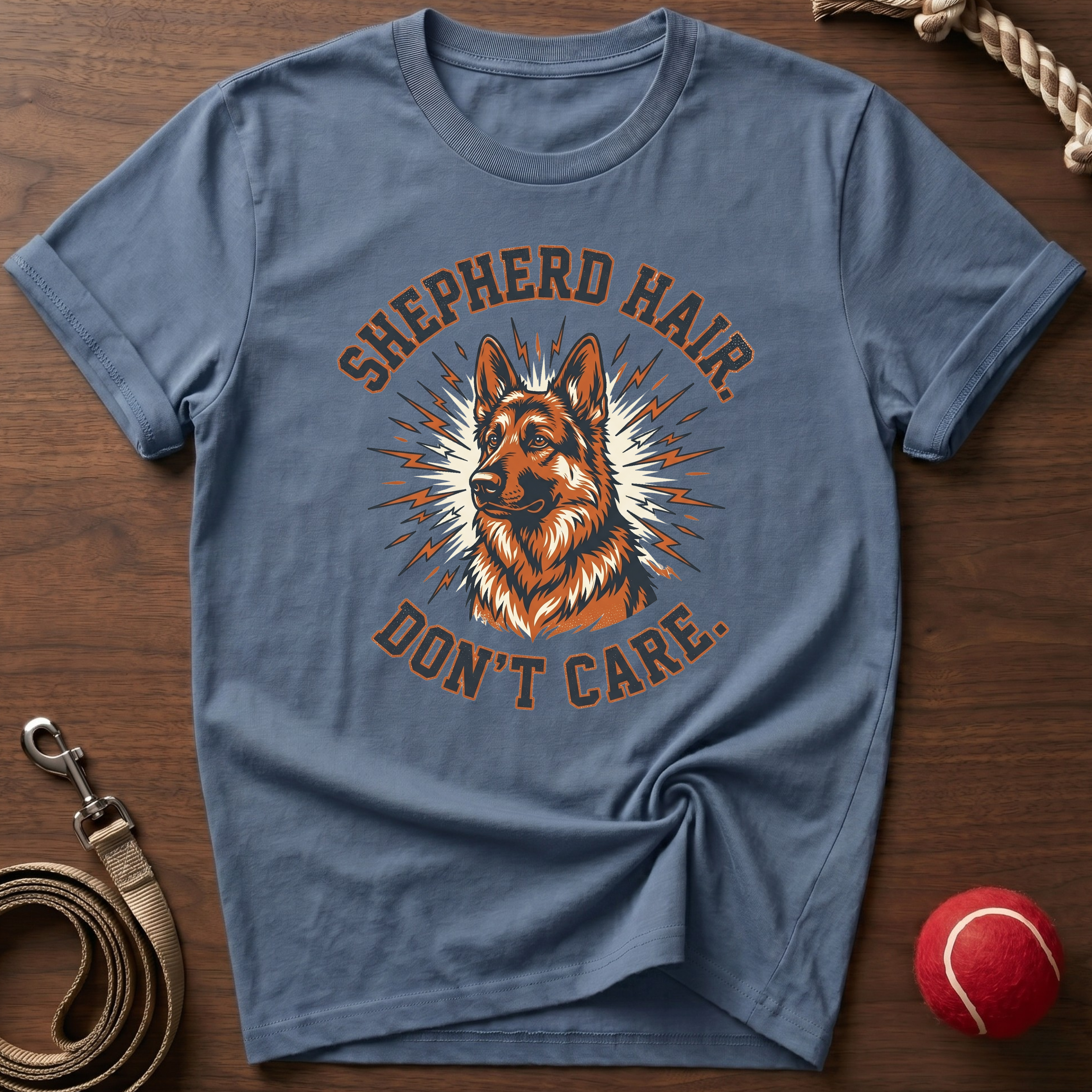 Shepherd Hair. Don't Care. T-Shirt