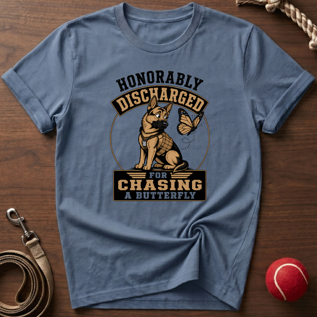 Honorably Discharged For Chasing A Butterfly T-Shirt
