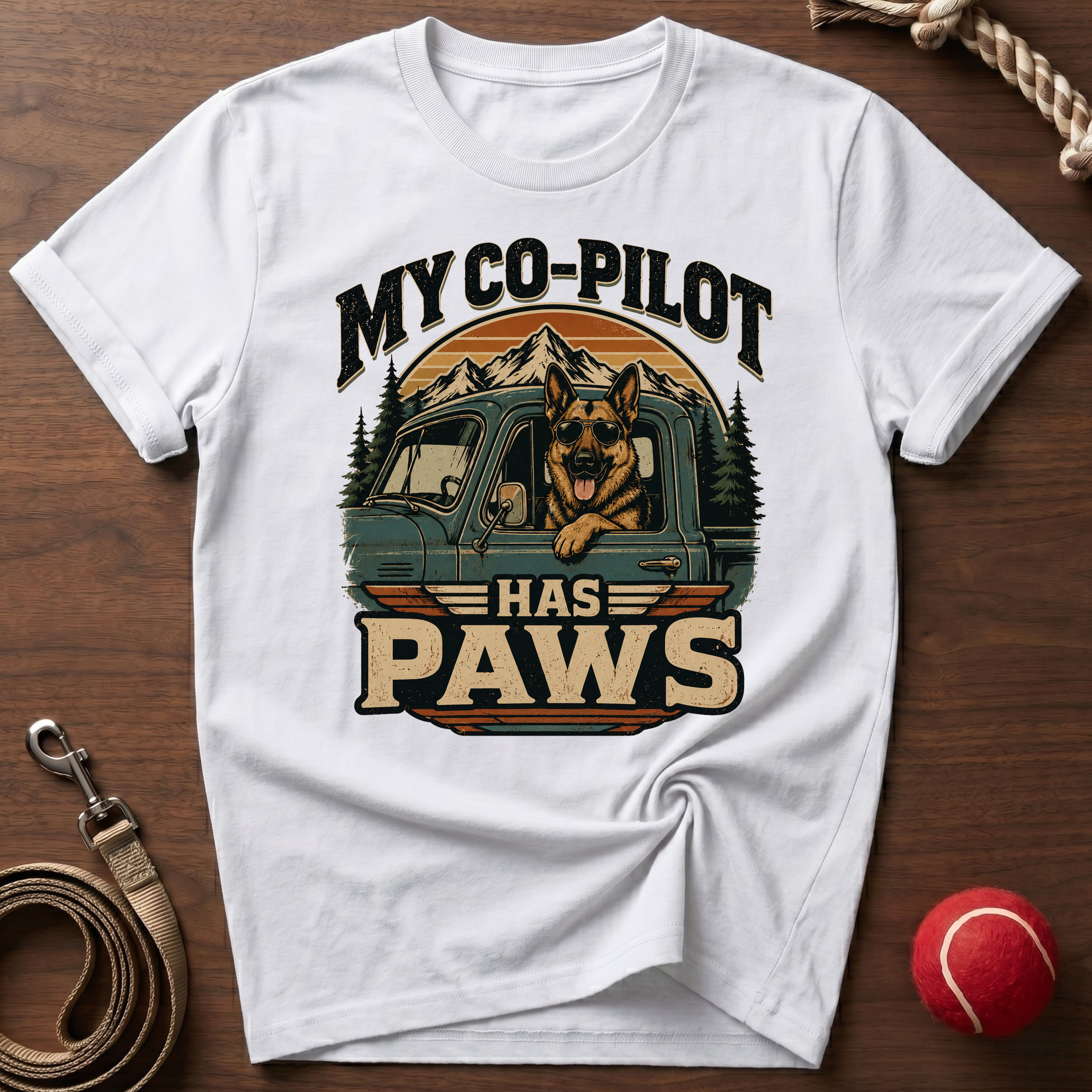 My Co-Pilot Has Paws T-Shirt