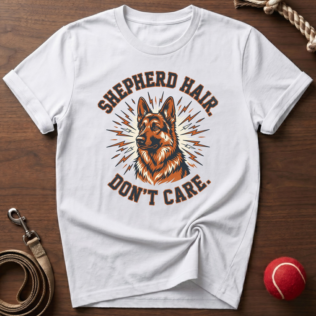 Shepherd Hair. Don't Care. T-Shirt