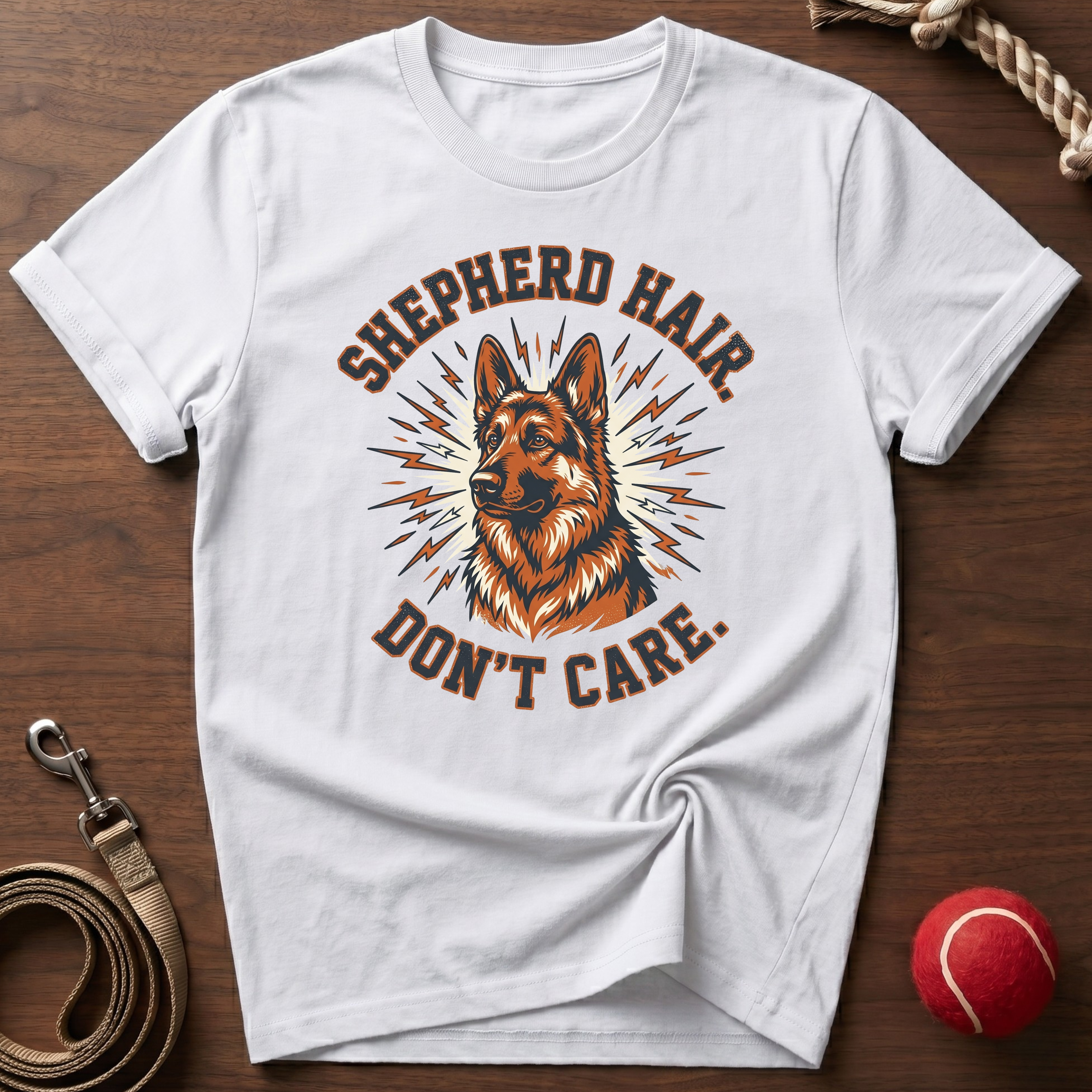 Shepherd Hair. Don't Care. T-Shirt