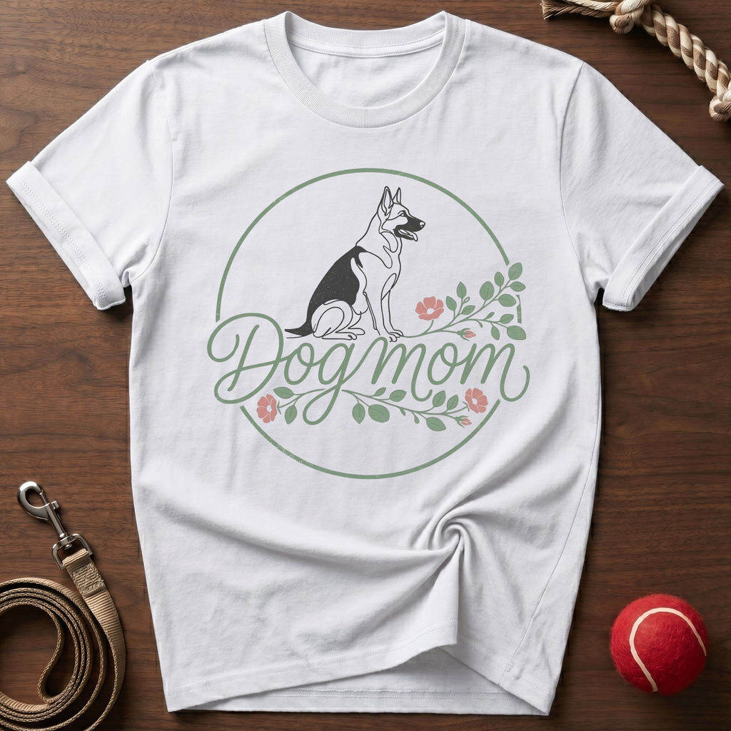 GSD Mom & Flowers T-Shirt