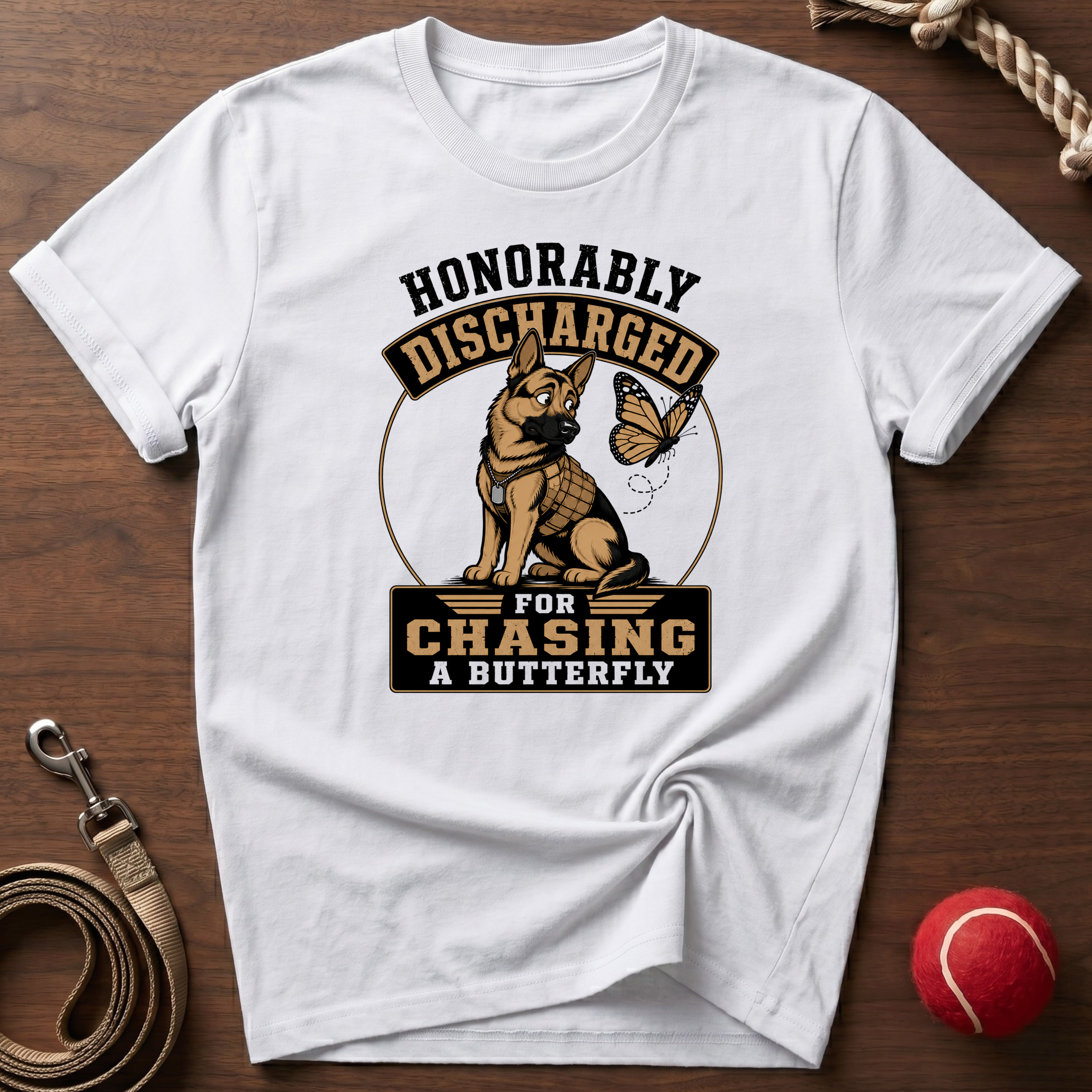 Honorably Discharged For Chasing A Butterfly T-Shirt