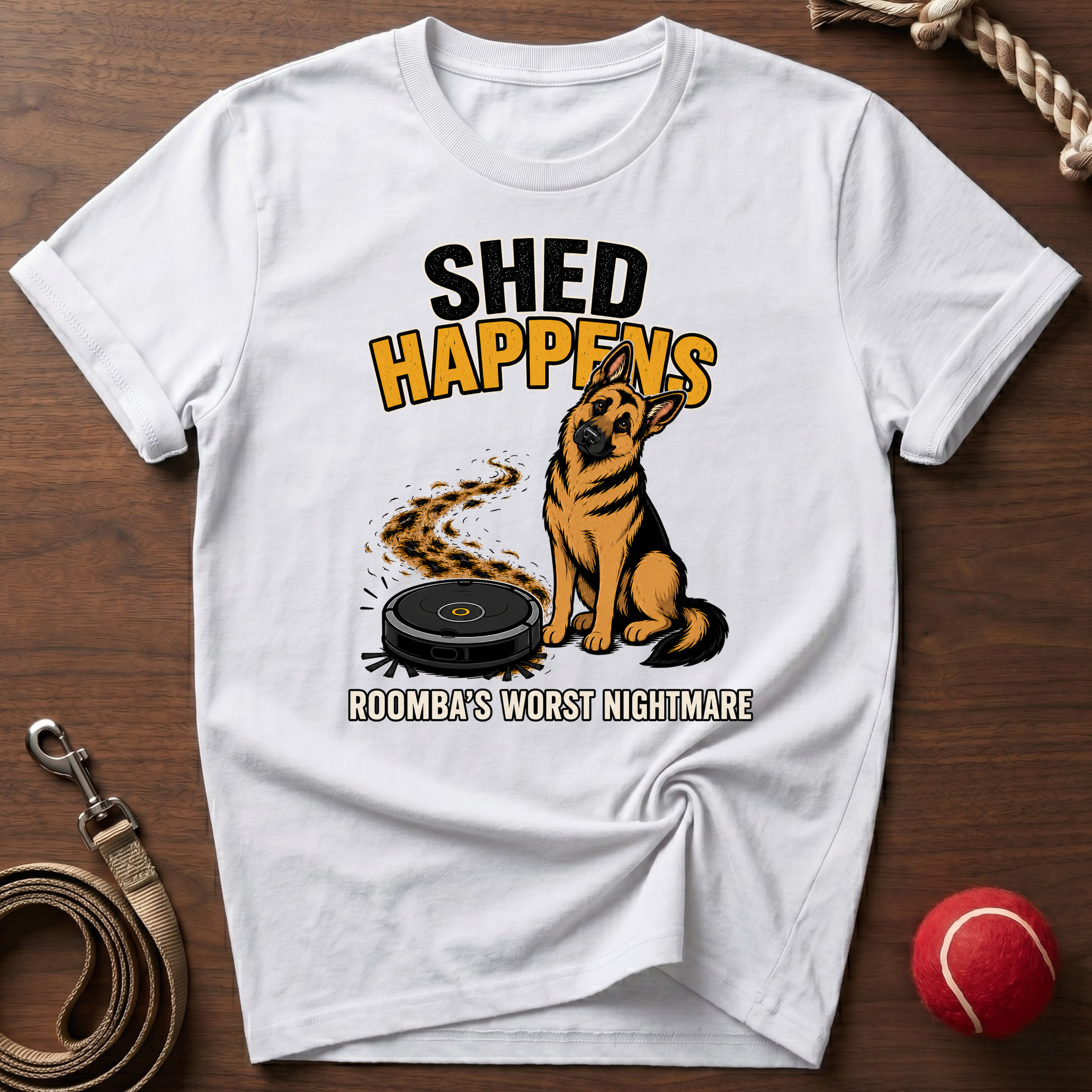 Shed Happens: Roomba's Nightmare T-Shirt