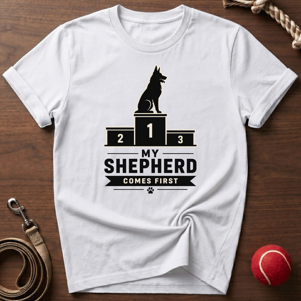 My Shepherd Comes First T-Shirt